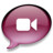 iChat donkerroze Icon
